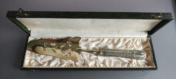 Antieke Franse schoenlepel met handvat in massief zilver beschikbaar voor biedingen