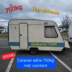 Caravan Adria 750kg Rijbewijs B Badkamer wc voortent camping, Enlèvement