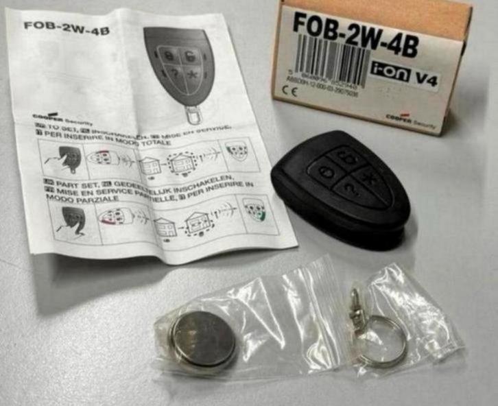 Cooper Security FOB-2W-4B alarm afstandsbediening Scantronic, Doe-het-zelf en Bouw, Alarmsystemen, Nieuw, Afstandsbediening, Ophalen of Verzenden