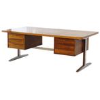 Groot XL vintage mid century directiebureau bureau jaren '60, Huis en Inrichting, Bureaus, Ophalen of Verzenden, Zo goed als nieuw