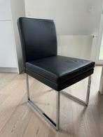 4 chaises en cuir de Hülsta, Huis en Inrichting, Stoelen, Ophalen, Zwart, Leer
