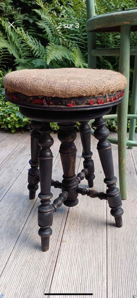 tabouret de piano, Maison & Meubles, Tabourets, Utilisé, Bois, Réglable en hauteur, Enlèvement ou Envoi