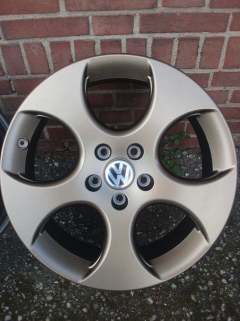 18 Originele Golf GTI Detroit Edition Gold 7 Caddy Eos 5x112, Auto-onderdelen, Banden en Velgen, Band(en), All Season, 18 inch