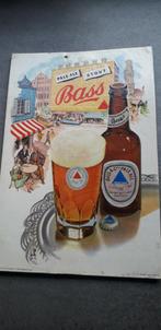 Bass pale ale Bass stout reclame bordje 1961, Verzamelen, Merken en Reclamevoorwerpen, Reclamebord, Gebruikt, Ophalen of Verzenden