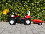 tractor Steyr met frontlader en kar, Kinderen en Baby's, Ophalen of Verzenden, Zo goed als nieuw, Trapvoertuig