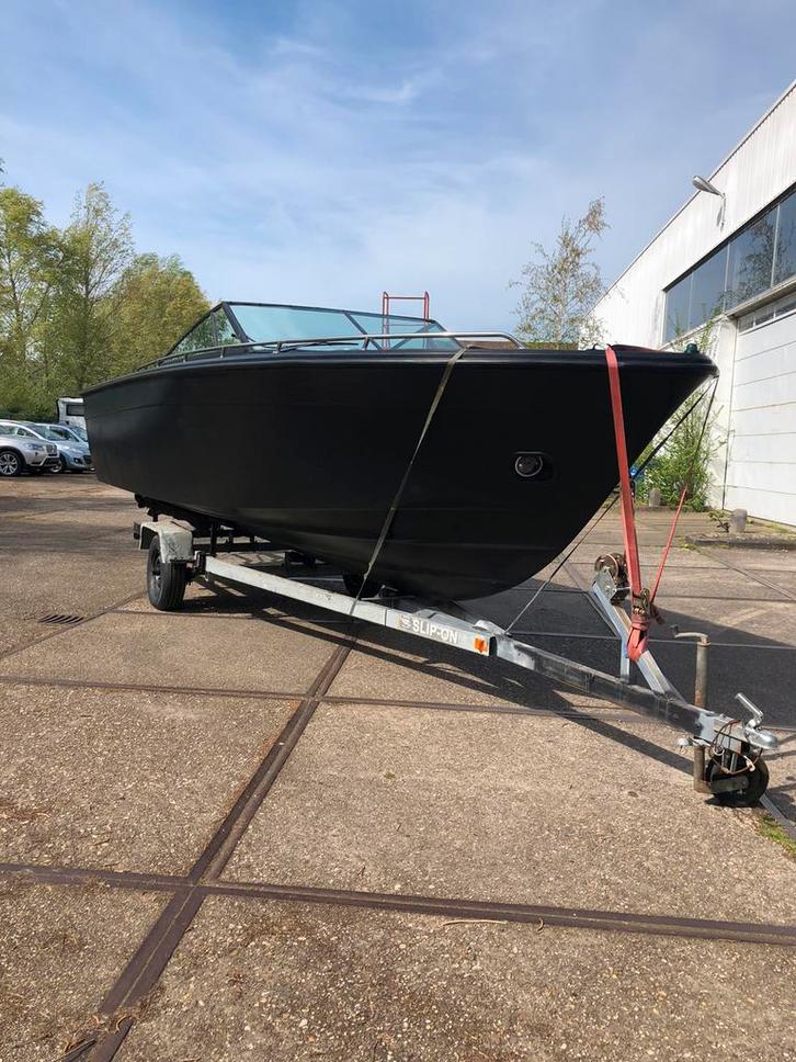 Speedboot cobalt mat zwart, Watersport en Boten, Sloepen, Zo goed als nieuw, Polyester, Ophalen