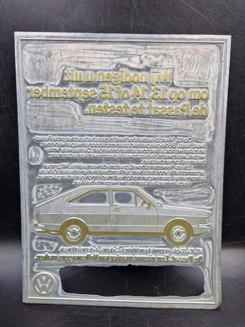 Oude metalen reclame printplaat volkswagen Passat  beschikbaar voor biedingen