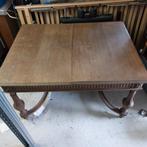 Oude eiken antieke tafel met 6 bijhorende stoelen, Antiek en Kunst, Ophalen