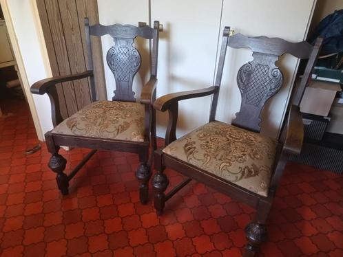 Sierlijk paar neorenaissance armstoelen, Antiek en Kunst, Antiek | Meubels | Stoelen en Sofa's, Ophalen
