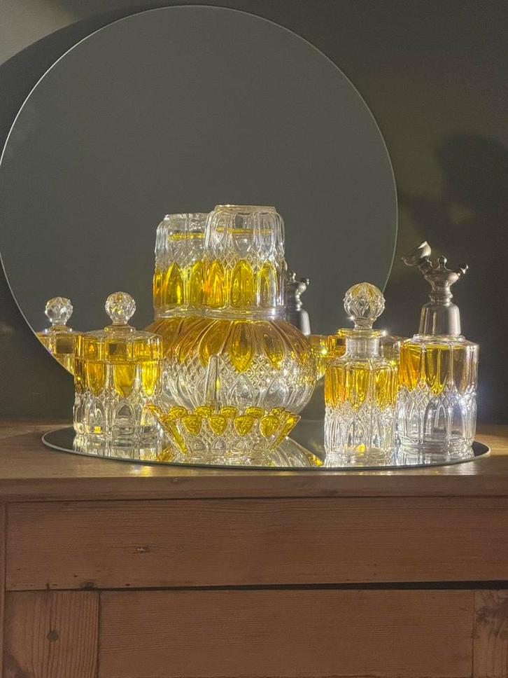 Charles Graffart , Val saint Lambert, service de toilette, Antiquités & Art, Antiquités | Verre & Cristal, Enlèvement ou Envoi