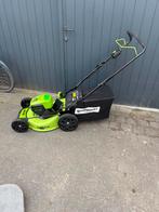 Greenworks 60v pro accu grasmaaier incl 2accu + lader, Tuin en Terras, Cirkelmaaier, Opvangzak, Verzenden, Accu-grasmaaier