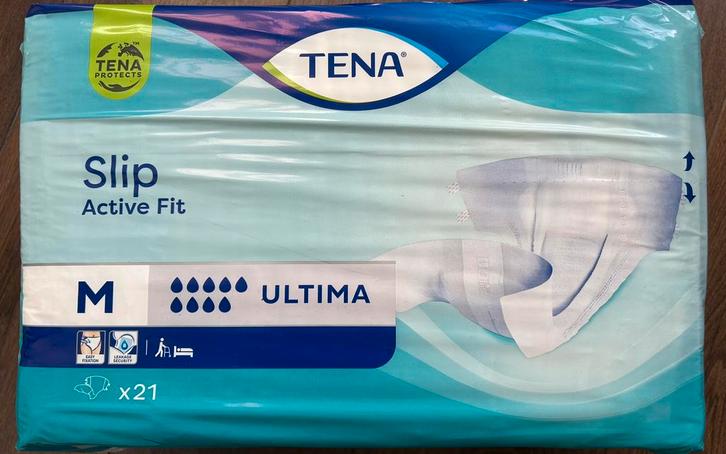 Tena Slip Active Fit Ultima M plastic folie, Diversen, Verpleegmiddelen, Zo goed als nieuw, Ophalen of Verzenden