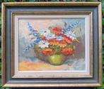 Schilderij - Vaas met Bloemen, Ophalen of Verzenden