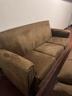 Bruine zetels - in goede staat - ophalen Ruiselede, Huis en Inrichting, Ophalen, Rustiek, Driepersoons, 75 tot 100 cm