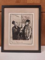 19de eeuwse litho, spotprent advocatuur, Honoré Daumier, Antiek en Kunst, Ophalen of Verzenden