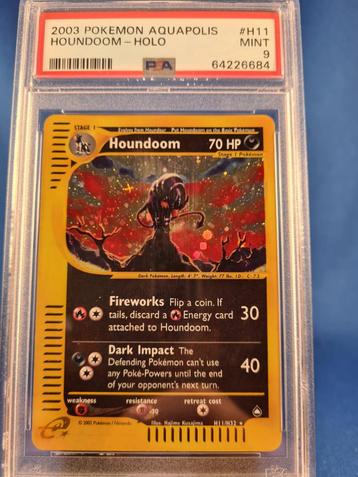 Houndoom H11/147 - Aquapolis (PSA 9), Envoi, Utilisé
