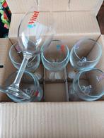 6 glazen van Vittel, Verzamelen, Glas en Drinkglazen, Ophalen, Zo goed als nieuw