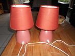 2 lampekapjes slaapkamer (28cm hoog, kap dia 20cm), Ophalen of Verzenden, Nieuw, Overige materialen, Minder dan 50 cm