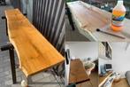 Eikenhouten plankentafel, Ophalen, Gebruikt, Bureau
