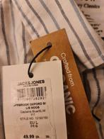 Wit hemd gestreept Jack & Jones premium heren, Wit, Nieuw, Jack&Jones, Ophalen of Verzenden