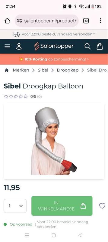 Sibel haardroger muts beschikbaar voor biedingen