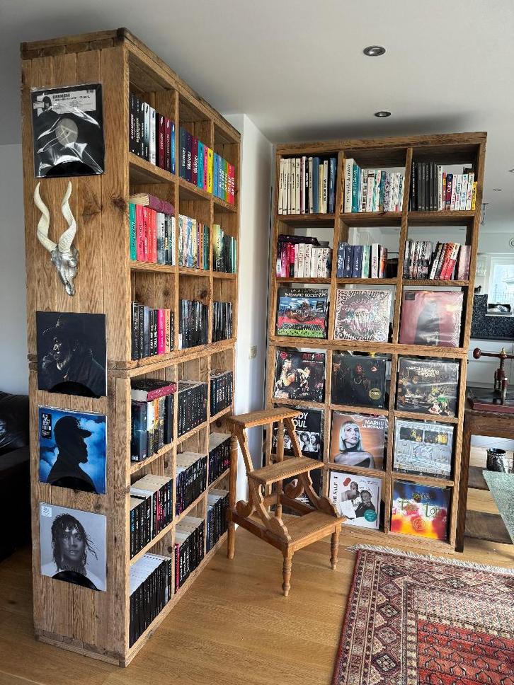 Bibliothèque modulable en bois massif (chêne), Maison & Meubles, Armoires | Bibliothèques, Utilisé, 100 à 150 cm, 150 à 200 cm