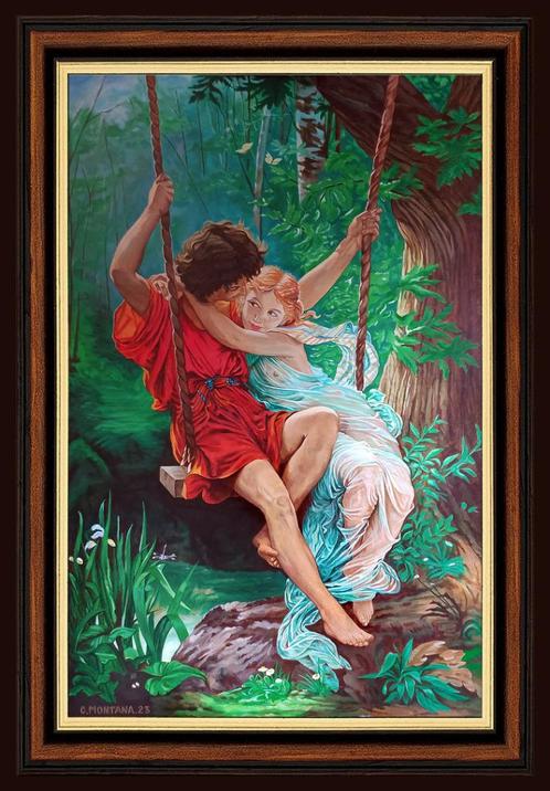 Spring - Schilderij, Antiek en Kunst, Kunst | Schilderijen | Klassiek, Ophalen of Verzenden