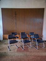 6x Sitland Uni stoel, Ophalen, Zwart, Leer, Vijf, Zes of meer stoelen