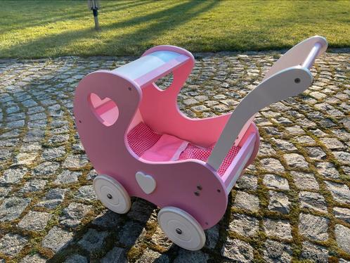 Poppenwagen hout, Kinderen en Baby's, Speelgoed | Houten speelgoed, Zo goed als nieuw, Rij- of Hobbelspeelgoed, Ophalen