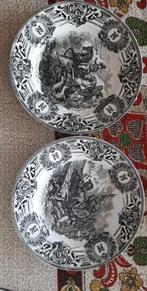 2 assiettes décoratives Bosh La Louvière., Antiquités & Art, Enlèvement ou Envoi