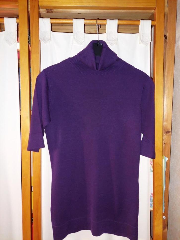 Klassieke coltrui met korte mouwen - Passport dames - large, Kleding | Dames, Truien en Vesten, Gedragen, Maat 38/40 (M), Paars