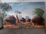 Afrikaans tafereel, Antiek en Kunst, Kunst | Schilderijen | Klassiek, Ophalen of Verzenden