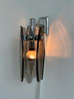 Lampe de chevet applique vintage années 60 70 verre fumé, Enlèvement