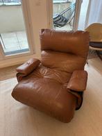 Fauteuil Marsala Pink Line bruin leer, Ophalen of Verzenden, Zo goed als nieuw, Leer
