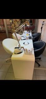 Table onglerie double, Huis en Inrichting, Tafels | Kaptafels, Ophalen, Gebruikt, Metaal of Aluminium, 200 cm of meer