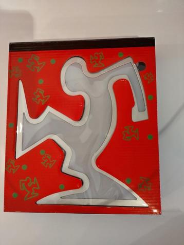 Keith Haring / La Linea Lamp Osvaldo Cavandoli zilver Nieuw! beschikbaar voor biedingen