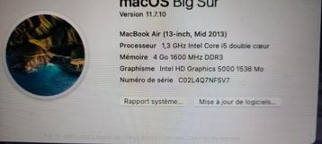 MAC BOOK AIR, Informatique & Logiciels, Apple Macbooks, Enlèvement ou Envoi, Comme neuf