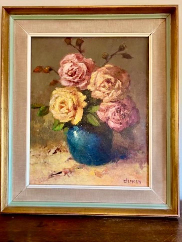 Schilderij 'Bloemen' Albert Demoen (1916- 1992), Antiek en Kunst, Kunst | Schilderijen | Klassiek, Ophalen of Verzenden