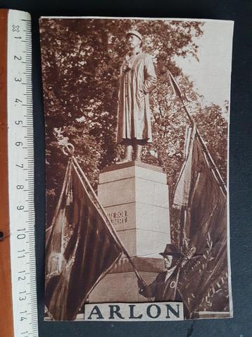 Knipsel op postkaart: Arlon Monument Roi Albert beschikbaar voor biedingen