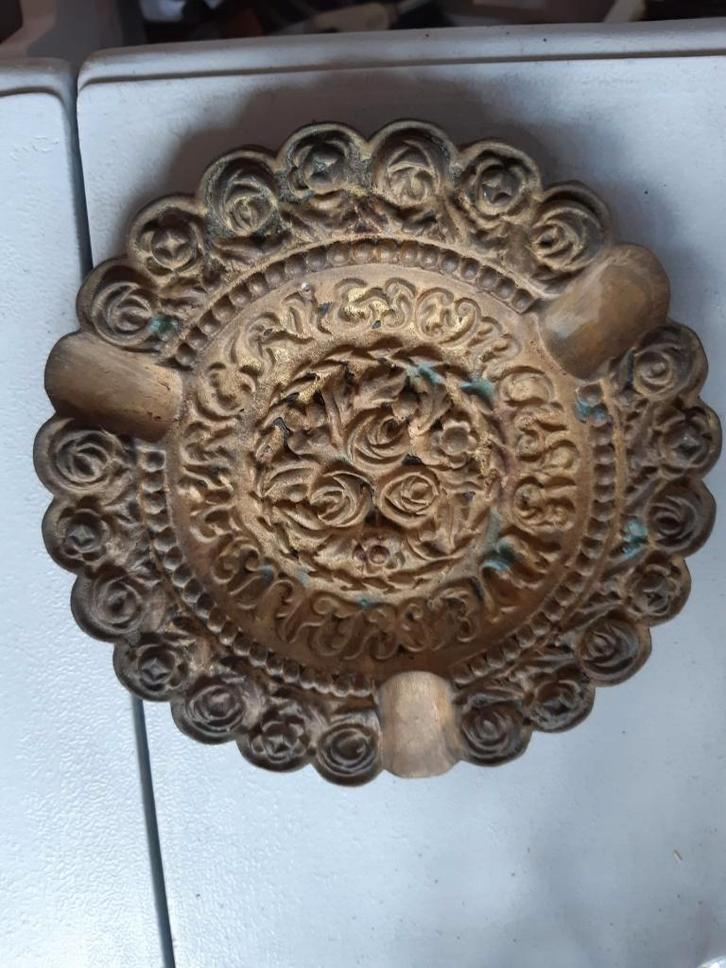 Cendrier - métallique Art déco, Verzamelen, Rookartikelen, Aanstekers en Luciferdoosjes, Asbak, Ophalen of Verzenden