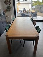 Vol eiken eettafel 8 pers, Ophalen, Gebruikt, Eikenhout, 200 cm of meer