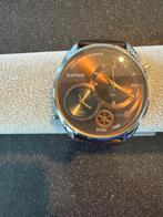 Zeer mooi Raptor herenhorloge met bruine leren band, Overige merken, Leer, Staal, Polshorloge