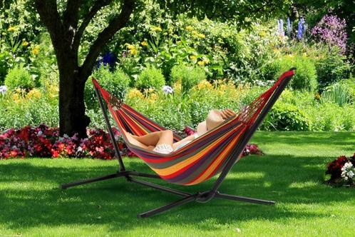 Hamac avec support en métal FEEL FURNITURE - NEUF, Tuin en Terras, Hangmatten, Nieuw, Eenpersoons, Met standaard, Binnen, Buiten