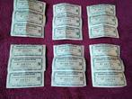 6 x 3 coupons 13 à 15  de la Banque du Congo belge, Autres types, Enlèvement ou Envoi, 1950 à 1970