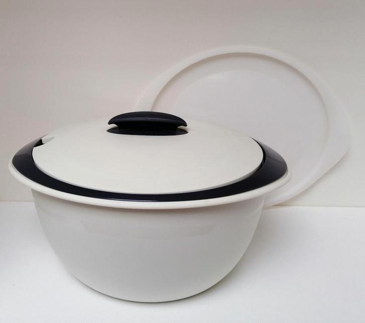 Tupperware™ Serveerschaal « Iso Duo » 3,5 liter - grijs, Huis en Inrichting, Keuken | Tupperware, Nieuw, Bak of Kom, Blauw, Wit