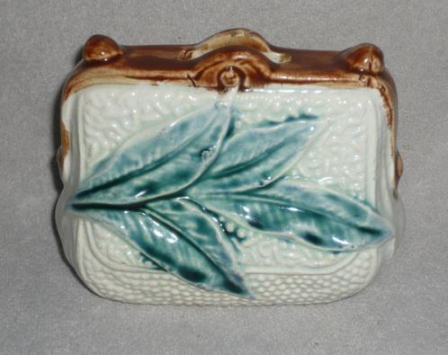 A.M.C. WASMUEL SPAARPOT HANDTAS IN BARBOTINE CA 1900, Antiek en Kunst, Antiek | Keramiek en Aardewerk, Ophalen of Verzenden
