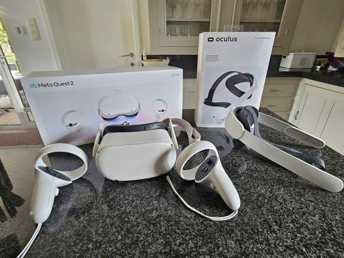 Meta Quest 2 met Elite strap, Games en Spelcomputers, Virtual Reality, Gebruikt, Ophalen