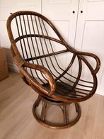 Rotan vintage draaistoel, Ophalen, Zo goed als nieuw