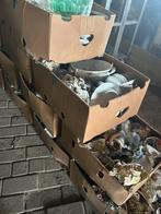 35 dozen met borden kommen en tassen veel met stempels, Diversen, Rommelmarktspullen, Ophalen, Zo goed als nieuw