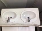 Dubbele lavabo met kranen, Ophalen, Zo goed als nieuw